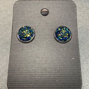 Faux druzy earrings